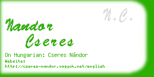nandor cseres business card